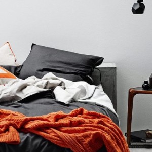 50 Shades of Grey In Interiors - Aura Home - Maison Quilt Cover in Charcoal - www.designlibrary.com.au