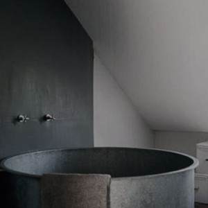 Bathroom Ideas - 12 Baths To Relax In - Jebiga - Metal grey #bath tub | designlibrary.com.au